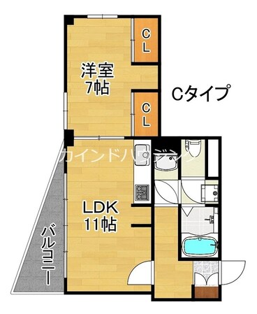 玉出駅 徒歩5分 5階の物件間取画像